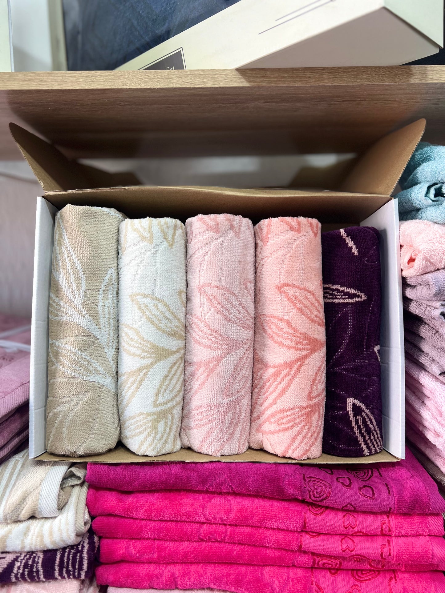 Pack serviettes visage 5 pièces plume